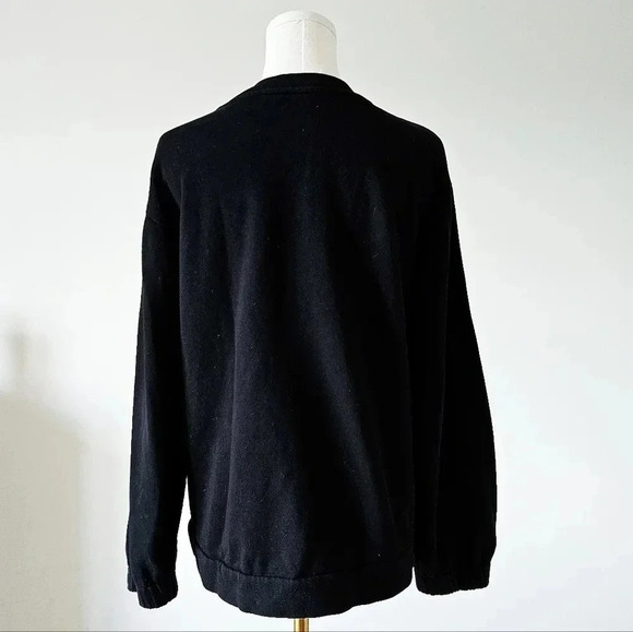 Stella McCartney xs s 36 black zipper 3d embellished floral crewneck Sweater - Picture 3 of 11